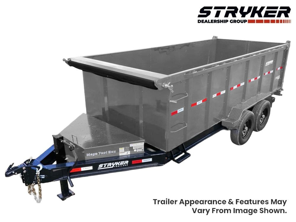 16' SDT Dump Trailer (2) 8K Axles 48" Side Walls - 620 Scissor Lift - 3 Way Gate - Dump Trailers/Dump Trailers - Stryker Dealership Group