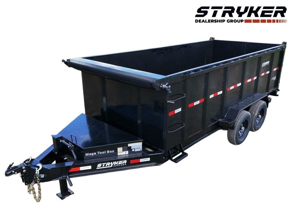 16' SDT Dump Trailer (2) 8K Axles 48" Side Walls - 620 Scissor Lift - 3 Way Gate - Dump Trailers/Dump Trailers - Stryker Dealership Group