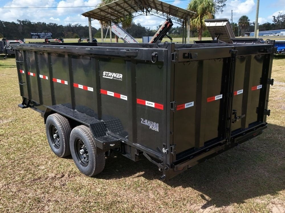 16' SDT Dump Trailer (2) 8K Axles 48" Side Walls - 620 Scissor Lift - 3 Way Gate - Dump Trailers/Dump Trailers - Stryker Dealership Group