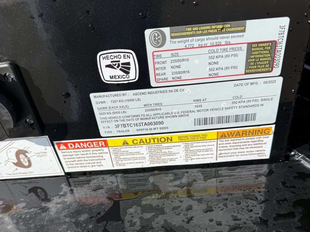 16' SDT Dump Trailer (2) 8K Axles 48" Side Walls - Telescopic Lift - 3 Way Gate - Dump Trailers/Dump Trailers - Stryker Dealership Group