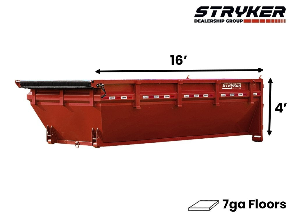 16' Stryker Roll Off Bin 4' Walls - Roll Off Bin/RO 16x4 Bin - Stryker Dealership Group