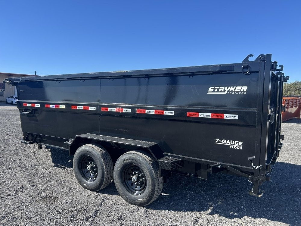 16' Stryker SDT Bumper Pull Dump Trailer 36" Side Walls - (2) 7k Axles - Bumper Pull Dump - Dump Trailers - Stryker Dealership Group