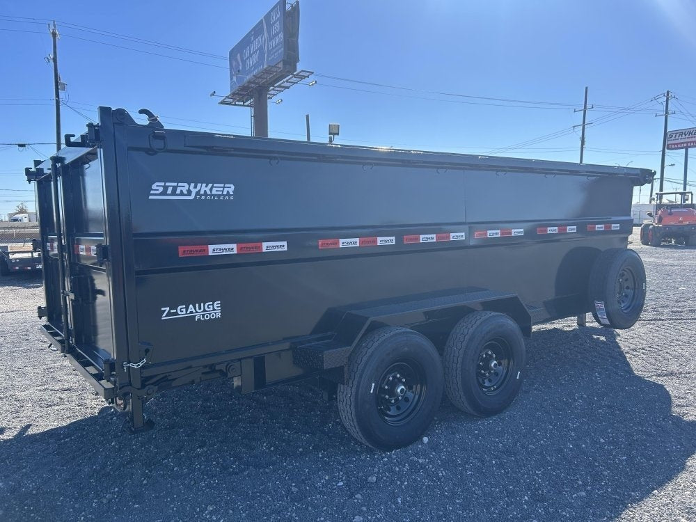 16' Stryker SDT Bumper Pull Dump Trailer 36" Side Walls - (2) 7k Axles - Bumper Pull Dump - Dump Trailers - Stryker Dealership Group