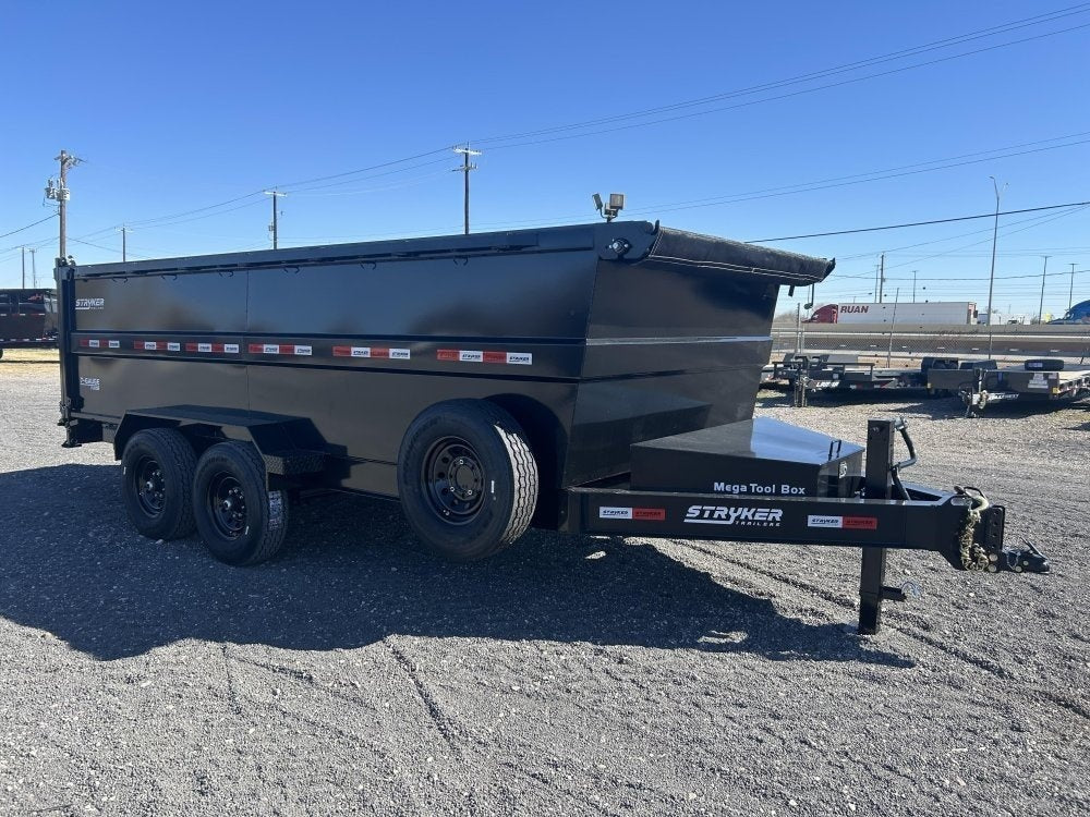 16' Stryker SDT Bumper Pull Dump Trailer 36" Side Walls - (2) 7k Axles - Bumper Pull Dump - Dump Trailers - Stryker Dealership Group