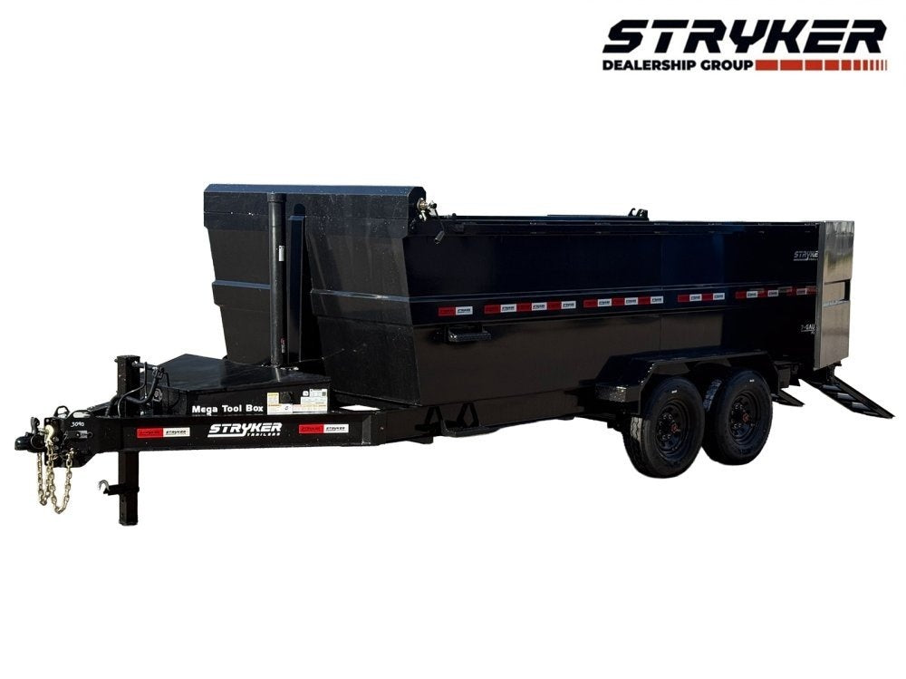 16' Stryker SDT Bumper Pull Dump Trailer 48" Side Walls - (2) 7k Axles - Dump Trailers/DT2 Contractor - Stryker Dealership Group