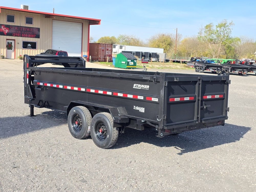16' Stryker SDT Gooseneck Dump Trailer 36" Side Walls - (2) 8k Axles - Dump Trailers/DT2 Contractor - Stryker Dealership Group