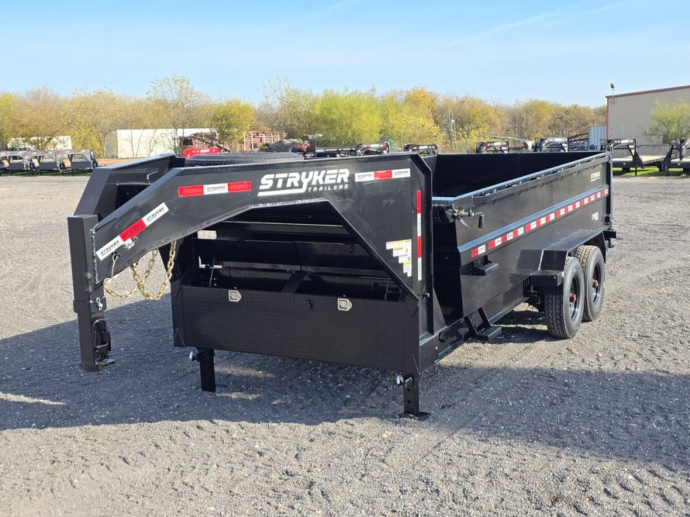 16' Stryker SDT Gooseneck Dump Trailer 36" Side Walls - (2) 8k Axles - Gooseneck Dump/Dump Trailers - Stryker Dealership Group
