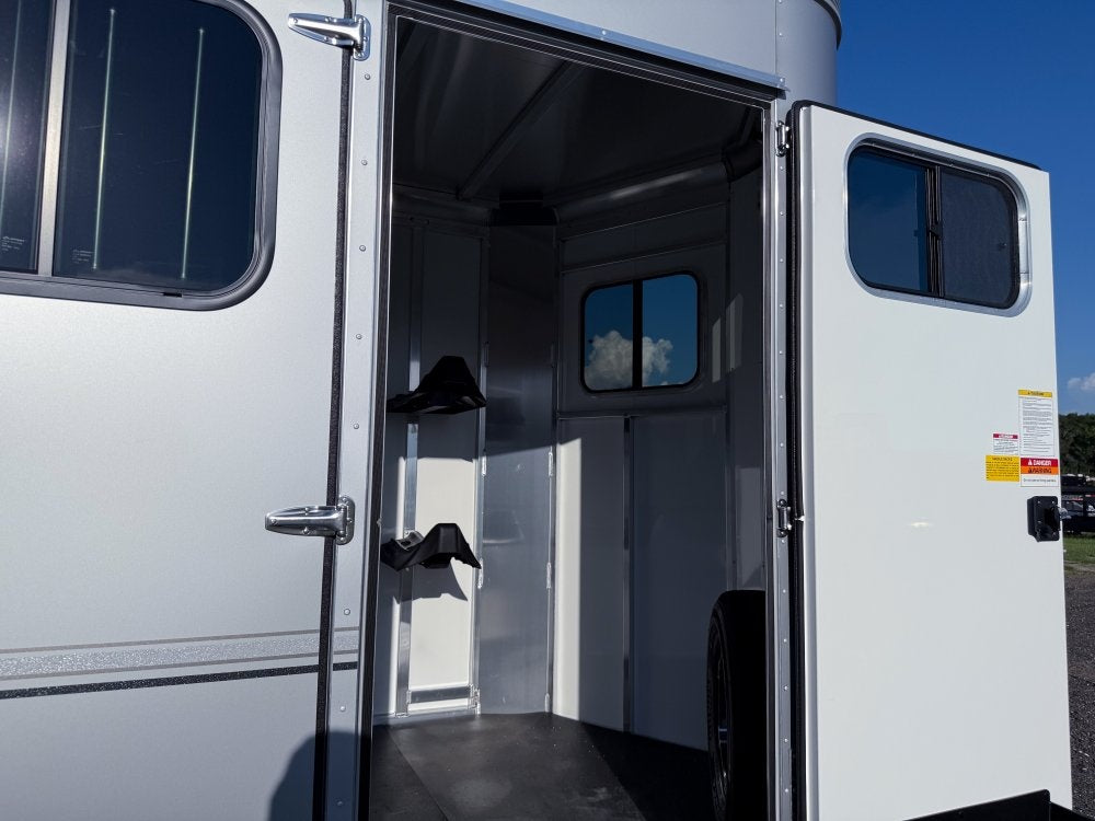 16' Sundowner 2 Horse Charter SE - White - (2) 3500lb Axles - 2 Horse/Horse Trailers - Stryker Dealership Group