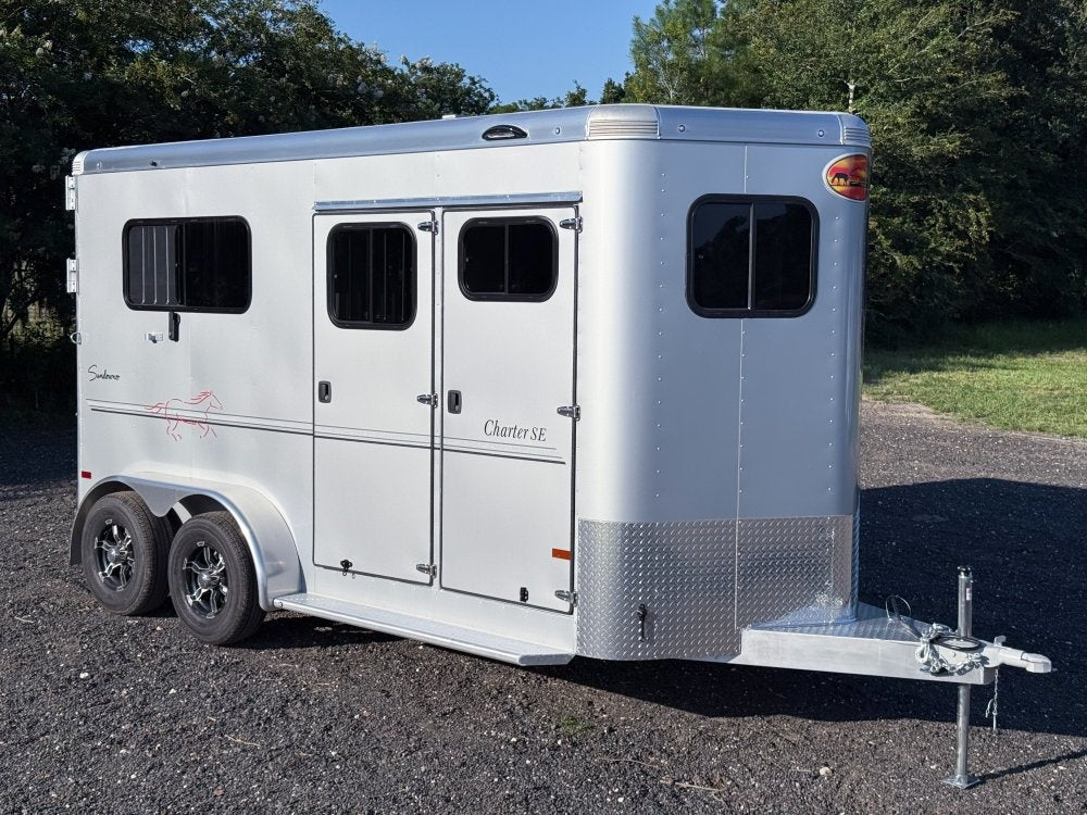 16' Sundowner 2 Horse Charter SE - White - (2) 3500lb Axles - 2 Horse/Horse Trailers - Stryker Dealership Group