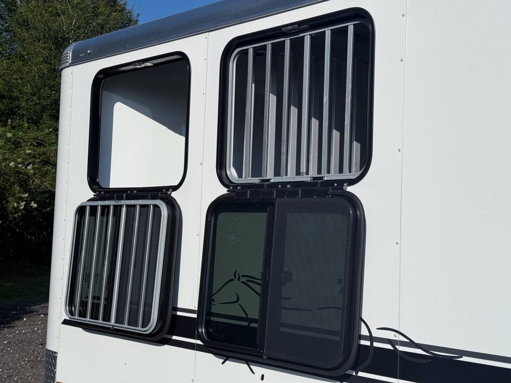 16' Sundowner 2 Horse Supertack - White - Porch Lights - 2 Horse/Horse Trailers - Stryker Dealership Group