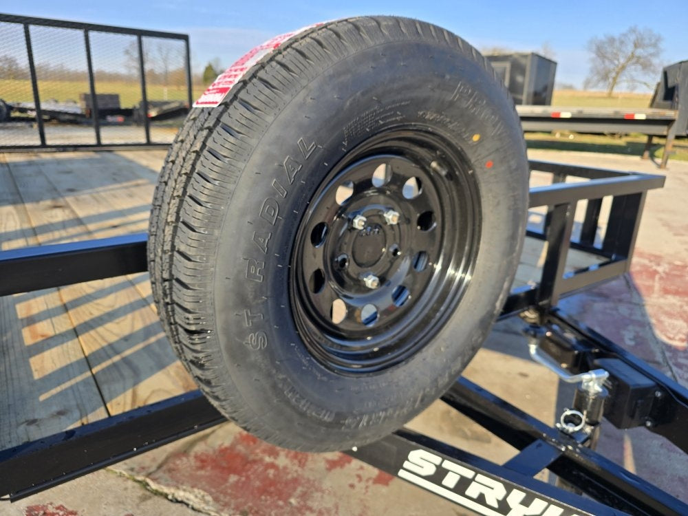 16' Utility Trailer (2) 3.5K Axles, 77" Wide, Side Ramps and 4' Gate - Utility & SXS - Stryker Dealership Group