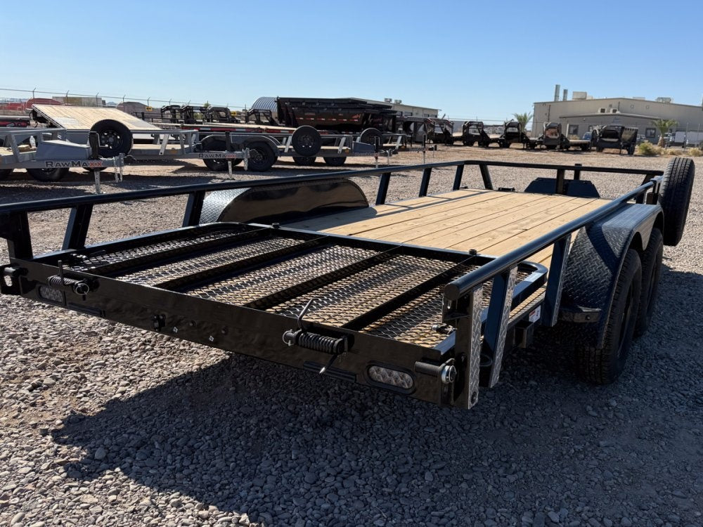 16' UTX Bumper Pull Utility (2) 3.5k Axles, 4' Mesh Flip Ramp - Utility & SXS - Stryker Dealership Group