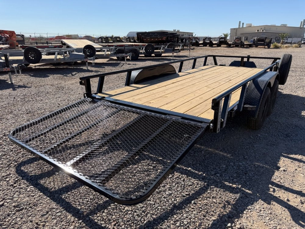 16' UTX Bumper Pull Utility (2) 3.5k Axles, 4' Mesh Flip Ramp - Utility & SXS - Stryker Dealership Group