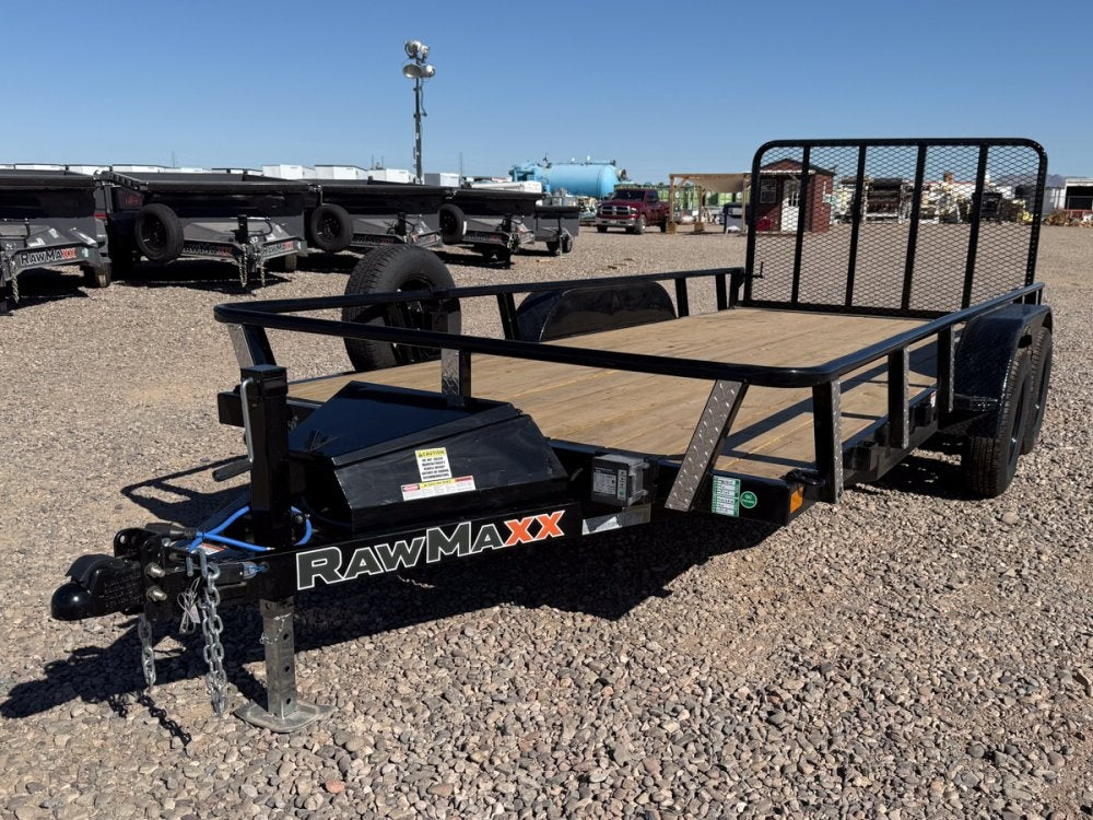 16' UTX Bumper Pull Utility (2) 3.5k Axles, 4' Mesh Flip Ramp - Utility & SXS - Stryker Dealership Group