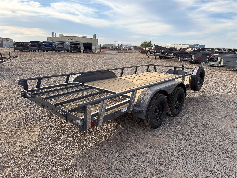 16' UTX Bumper Pull Utility (2) 3.5k Axles, 4' Mesh Flip Ramp - Utility & SXS - Stryker Dealership Group