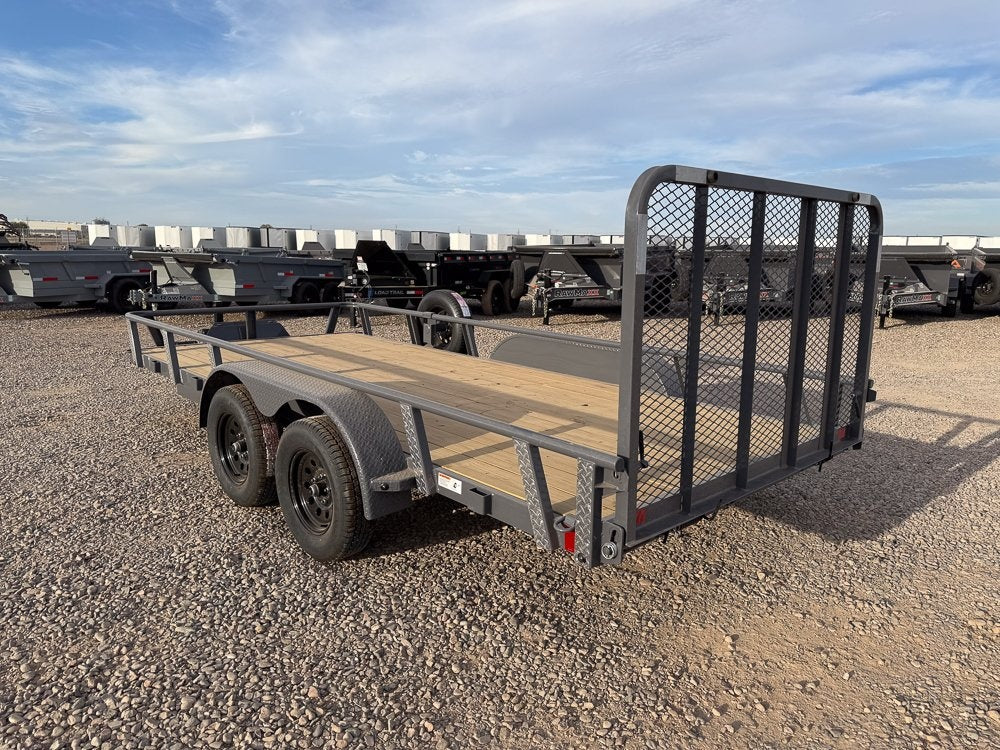 16' UTX Bumper Pull Utility (2) 3.5k Axles, 4' Mesh Flip Ramp - Utility & SXS - Stryker Dealership Group