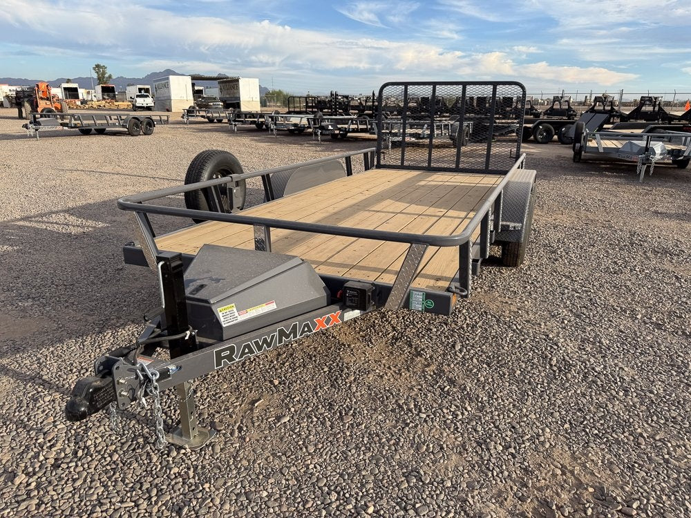 16' UTX Bumper Pull Utility (2) 3.5k Axles, 4' Mesh Flip Ramp - Utility & SXS - Stryker Dealership Group