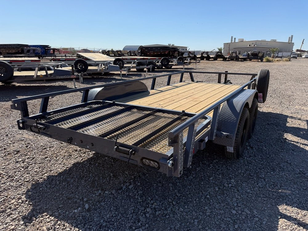 16' UTX Bumper Pull Utility (2) 3.5k Axles, 4' Mesh Flip Ramp - Utility & SXS - Stryker Dealership Group