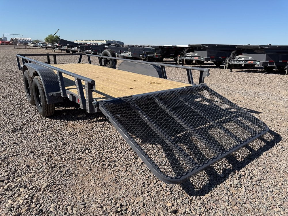 16' UTX Bumper Pull Utility (2) 3.5k Axles, 4' Mesh Flip Ramp - Utility & SXS - Stryker Dealership Group