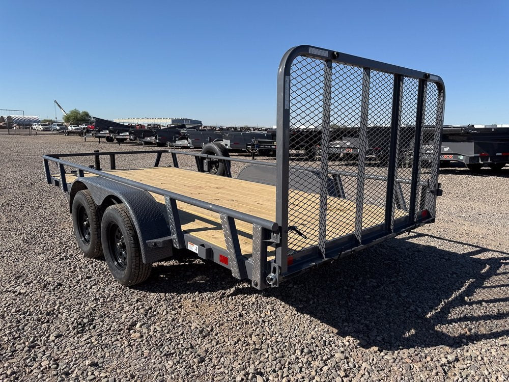 16' UTX Bumper Pull Utility (2) 3.5k Axles, 4' Mesh Flip Ramp - Utility & SXS - Stryker Dealership Group