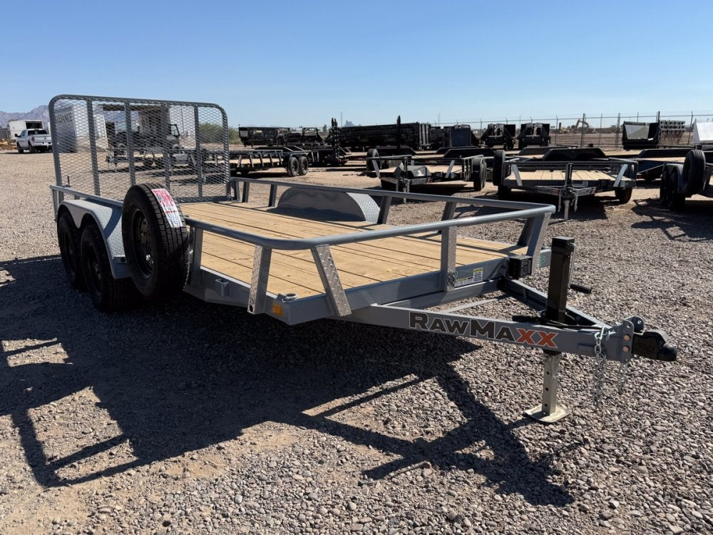 16' UTX Bumper Pull Utility (2) 3.5k Axles, 4' Mesh Flip Ramp - Utility & SXS - Stryker Dealership Group