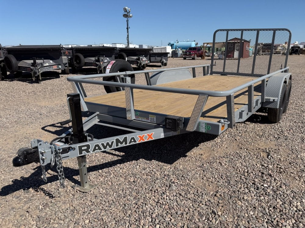 16' UTX Bumper Pull Utility (2) 3.5k Axles, 4' Mesh Flip Ramp - Utility & SXS - Stryker Dealership Group