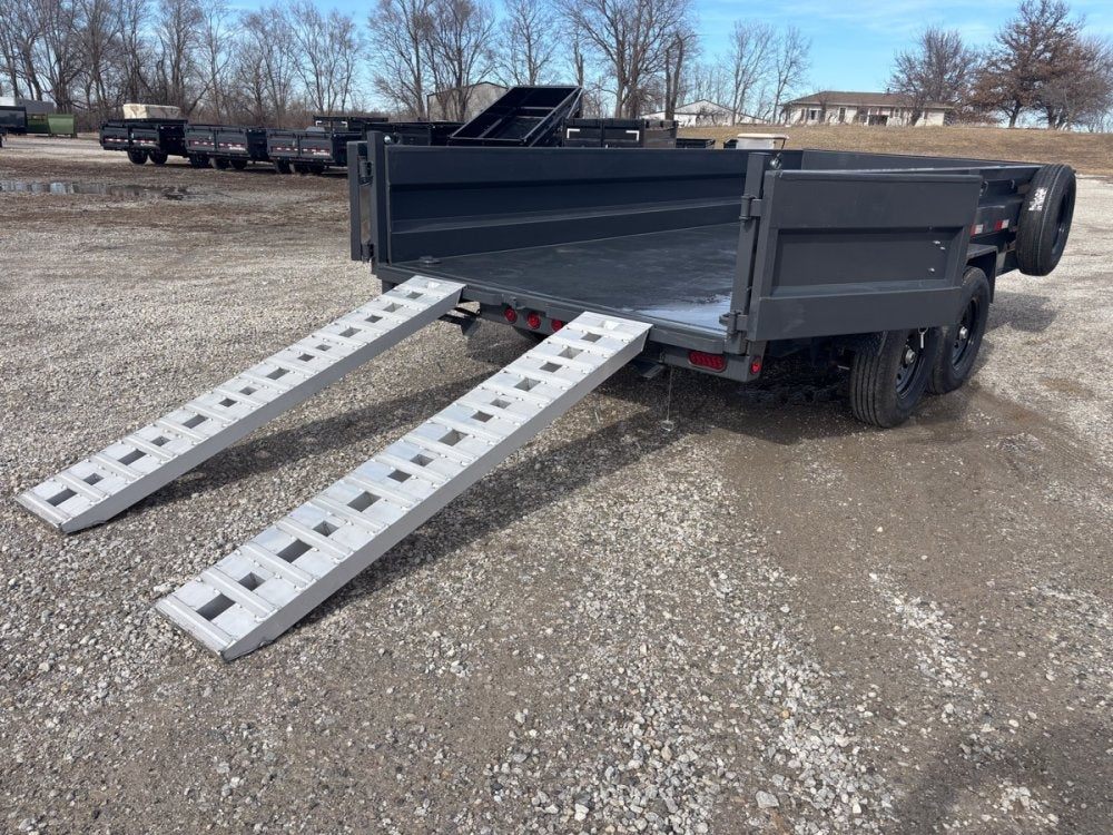 16' x 83" Iron Bull DWB Bumper Pull Dump Trailer 24" Side Walls - (2) 7,000 lb Axles - Bumper Pull Dump - Dump Trailers - Stryker Dealership Group