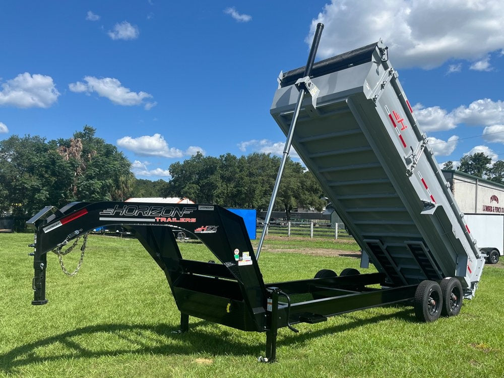 18' HZX Dump Trailer (2) 10k Axles 36" Sides - Side Door - Dump Trailers - Stryker Dealership Group