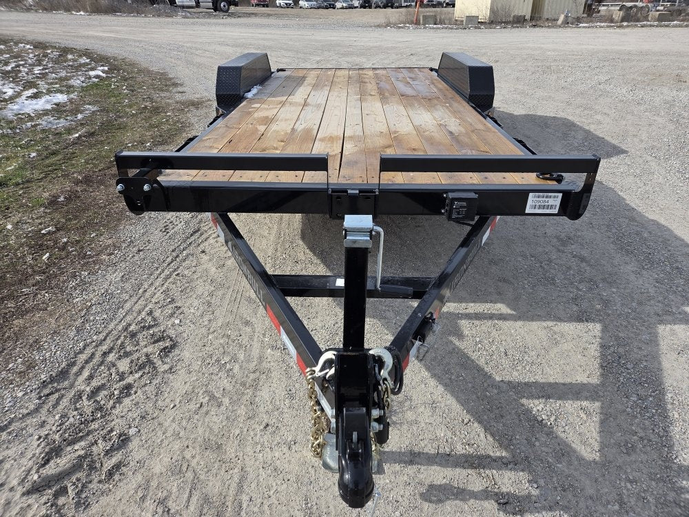 18' Iron Bull EWB Bumper Pull Equipment Trailer Slide in Ramps - (2) 3,500 lb Axles - Equipment Trailers - Stryker Dealership Group