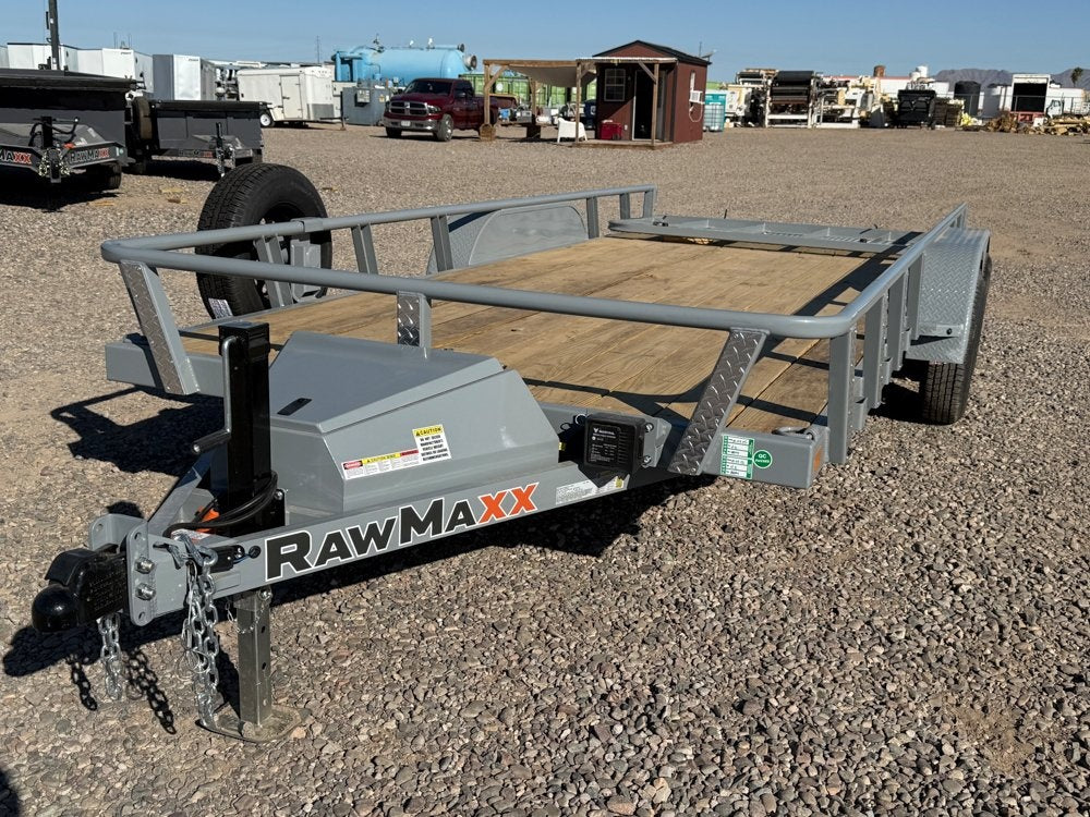 18' UTX Bumper Pull Utility (2) 3.5k Axles, 4' Mesh Flip Ramp - Utility & SXS - Stryker Dealership Group