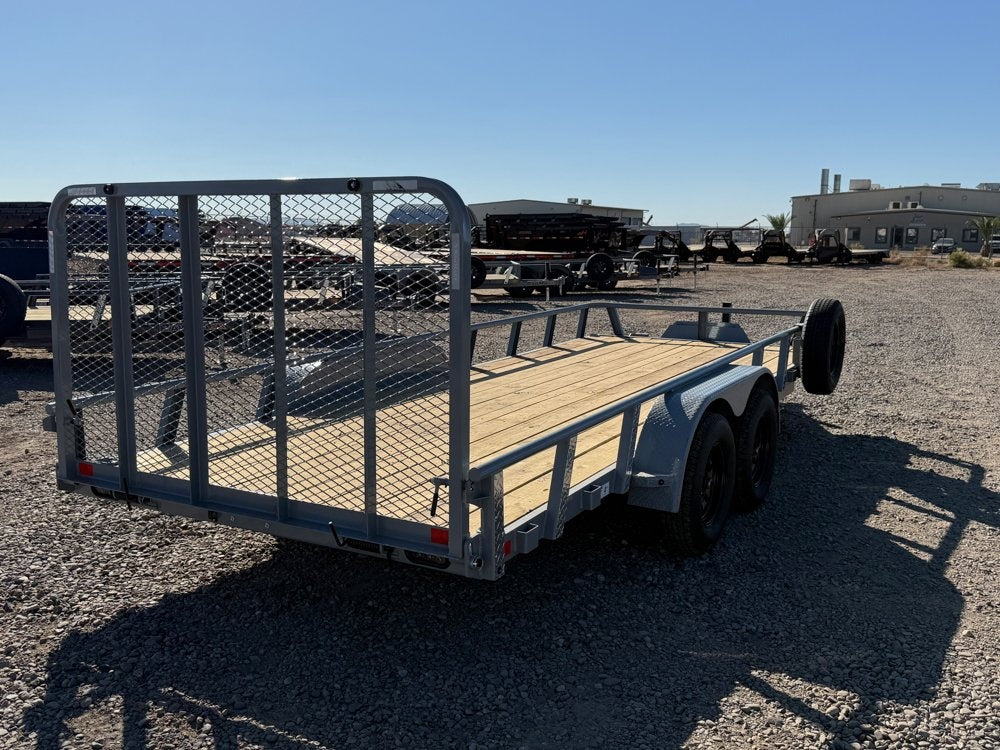 18' UTX Bumper Pull Utility (2) 3.5k Axles, 4' Mesh Flip Ramp - Utility & SXS - Stryker Dealership Group