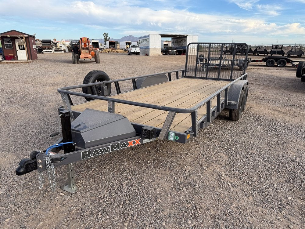 18' UTX Bumper Pull Utility (2) 3.5k Axles, 4' Mesh Flip Ramp - Utility & SXS - Stryker Dealership Group