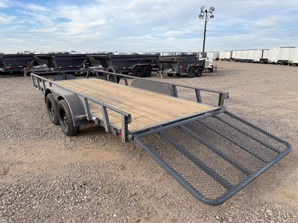 18' UTX Bumper Pull Utility (2) 3.5k Axles, 4' Mesh Flip Ramp - Utility & SXS - Stryker Dealership Group
