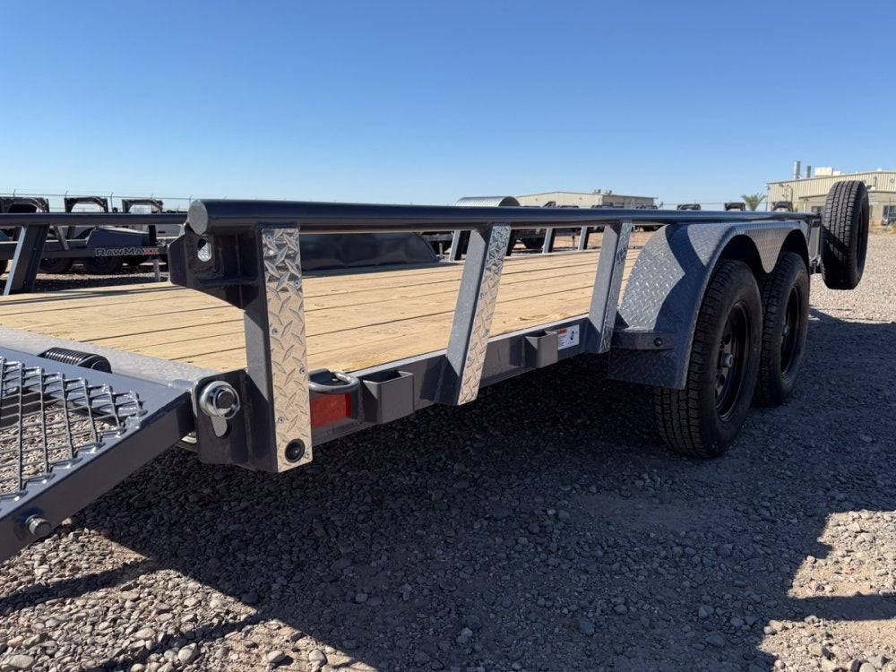 18' UTX Bumper Pull Utility (2) 3.5k Axles, 4' Mesh Flip Ramp - Utility & SXS - Stryker Dealership Group