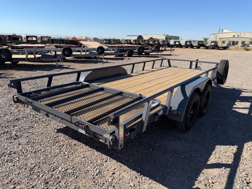18' UTX Bumper Pull Utility (2) 3.5k Axles, 4' Mesh Flip Ramp - Utility & SXS - Stryker Dealership Group