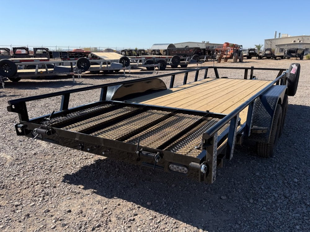 18' UTX Bumper Pull Utility (2) 3.5k Axles, 4' Mesh Flip Ramp - Utility & SXS - Stryker Dealership Group