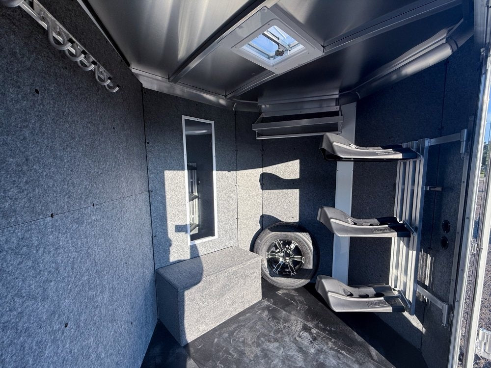 19' Sundowner Super Tack 3 Horse w/ Large Tack Room and Water Tank - White (2) 5,200lb Axles - 3 Horse/Horse Trailers - Stryker Dealership Group