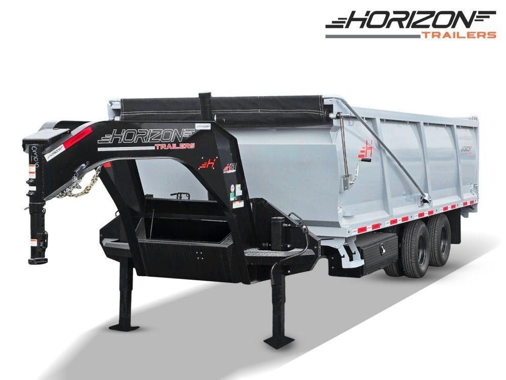 20 Horizon HZH Gooseneck Dump Trailer 48" Side Walls - (2) 10K Axles 018039 - Stryker Dealership Group