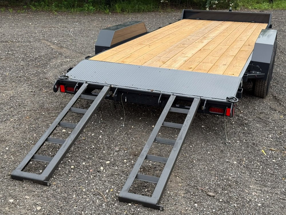 20' BP Car Hauler - 5K Axles - Slide In Ramps - Single Car - Stryker Dealership Group