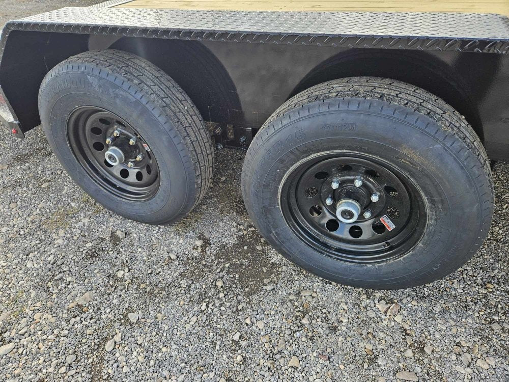 20' Car Hauler 6K Axles, Diamond Plate Fenders, Slide In Ramps - Pipe Top Rail - Stryker Dealership Group