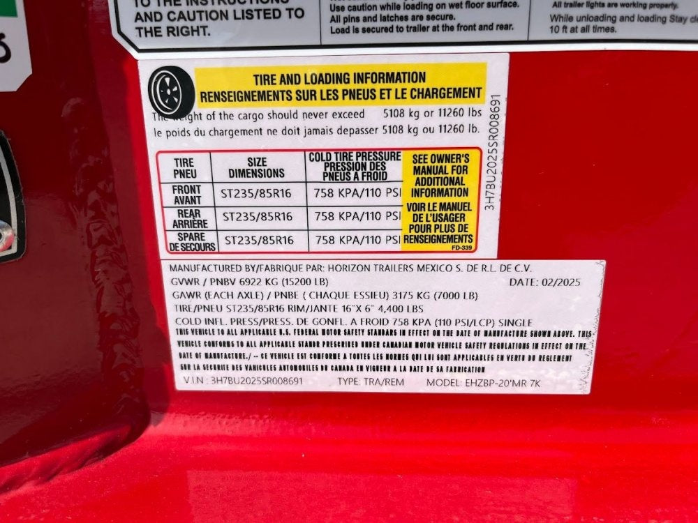 20' EHZ BP Equipment Trailer 2 - 7k Axles Mega Ramps - Equipment Trailers - Stryker Dealership Group