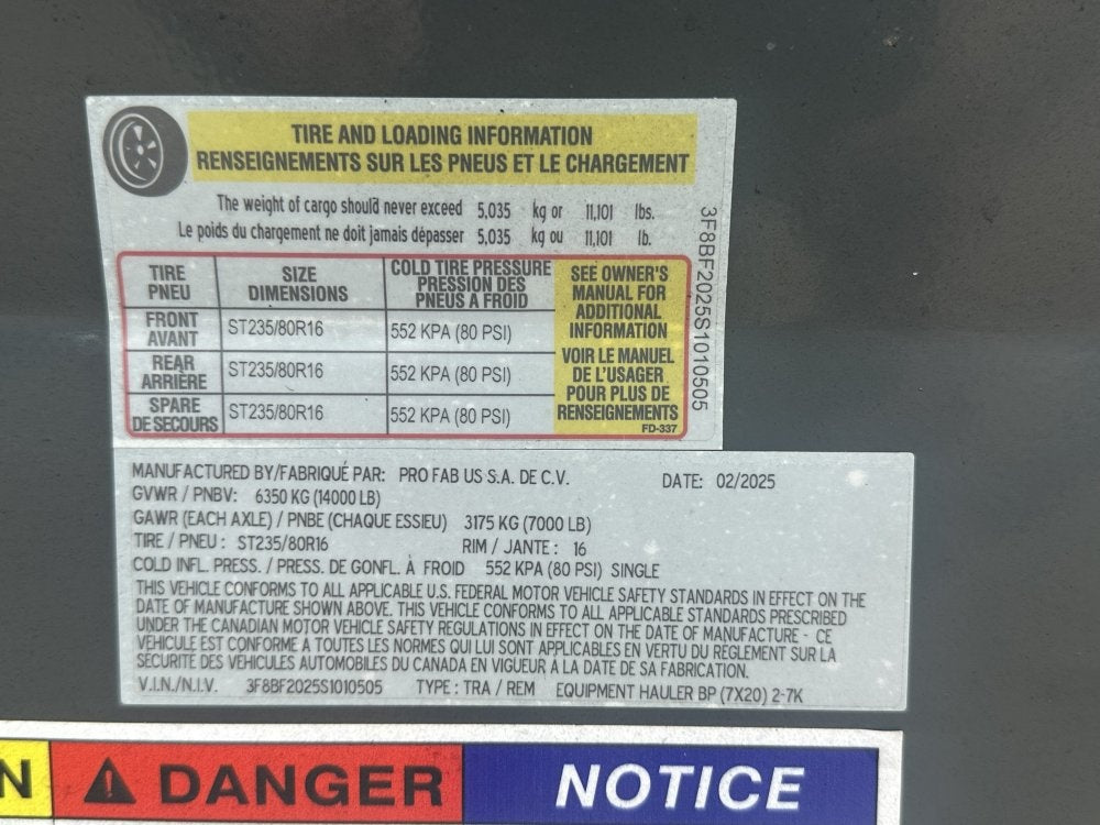 20' ERH Equipment Trailer (2) 7K Axles, Stand Up Ramps - Equipment Trailers - Stryker Dealership Group