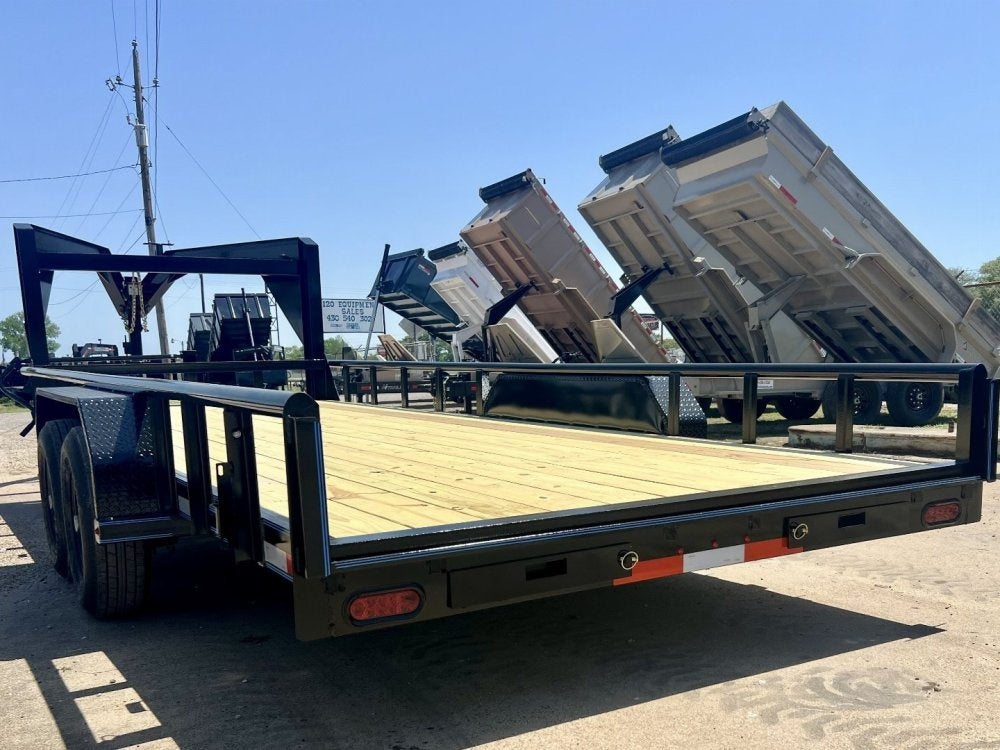 20' Gooseneck Heavy Pipe Rail Equipment Trailer - 6K Axles - Slide In Ramps - Pipe Top Rail - Stryker Dealership Group