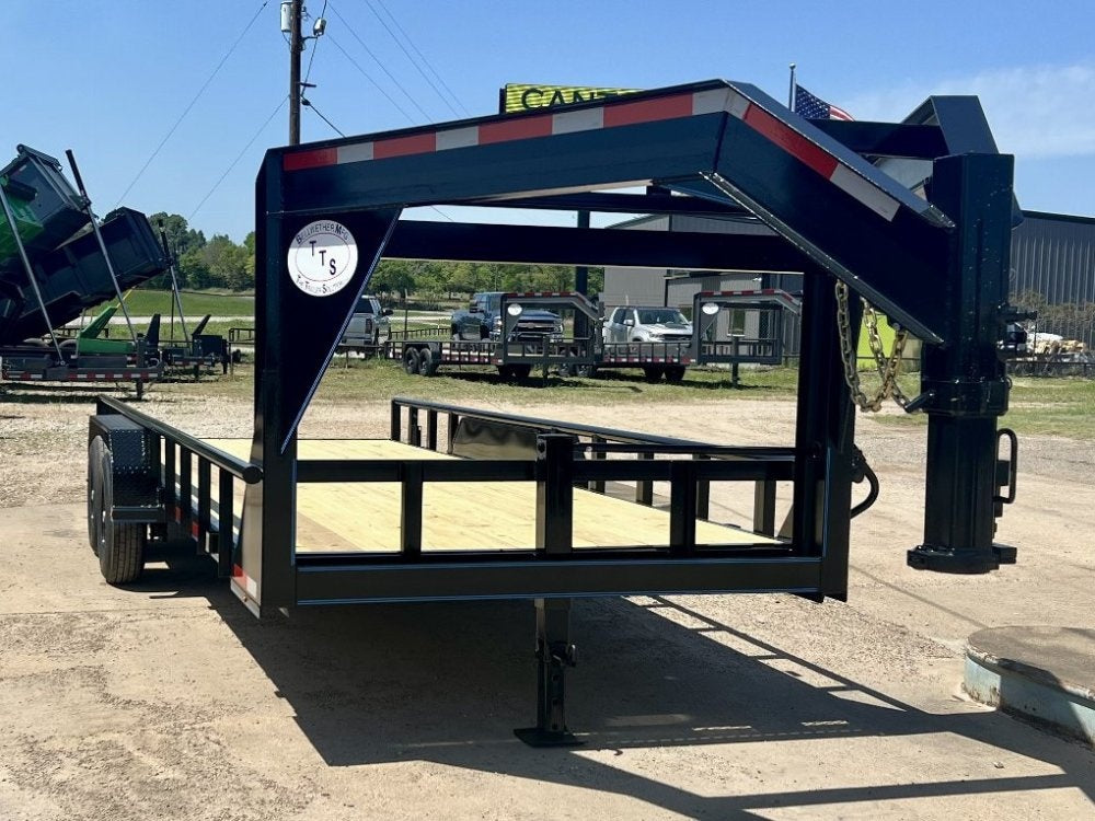 20' Gooseneck Heavy Pipe Rail Equipment Trailer - 6K Axles - Slide In Ramps - Pipe Top Rail - Stryker Dealership Group
