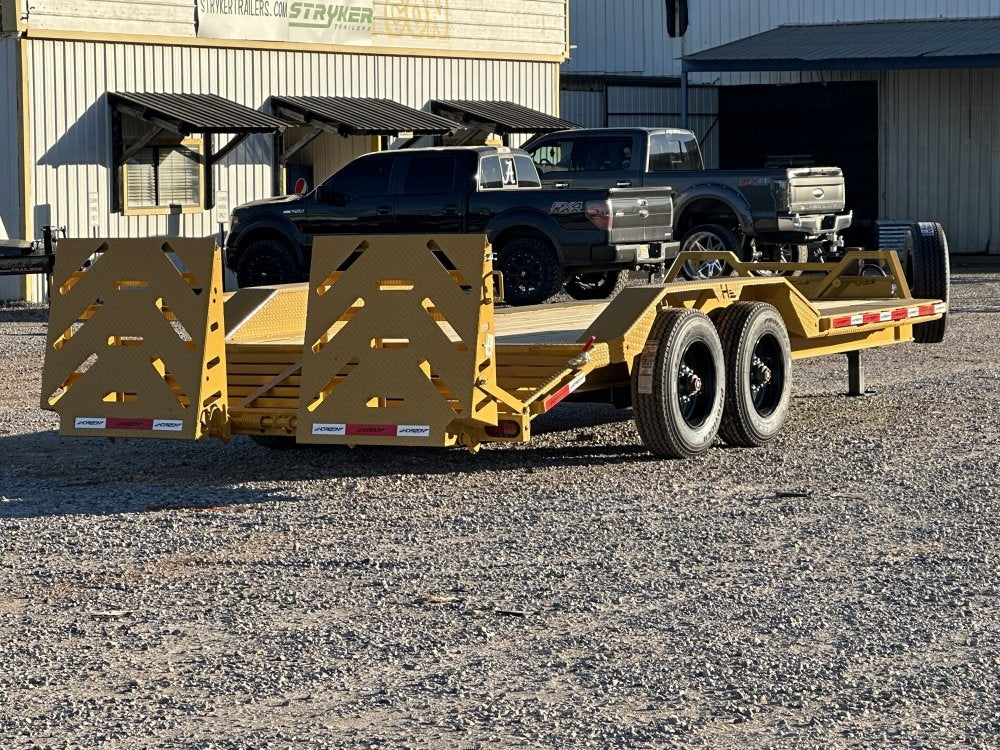 20' HEH Equipment Trailer (2) 10K Axles, Drive Over Fenders, 3' Dove W/ Mountain Ramps - Equipment Trailers/Drive Over Fenders - Stryker Dealership Group