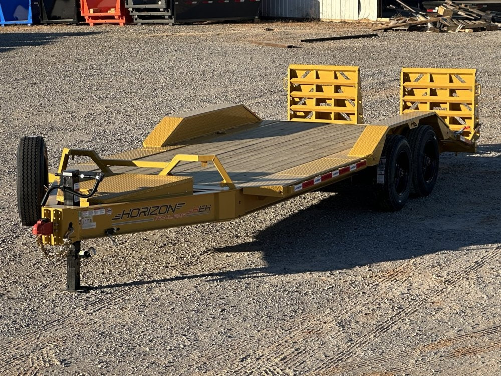 20' HEH Equipment Trailer (2) 10K Axles, Drive Over Fenders, 3' Dove W/ Mountain Ramps - Equipment Trailers/Drive Over Fenders - Stryker Dealership Group