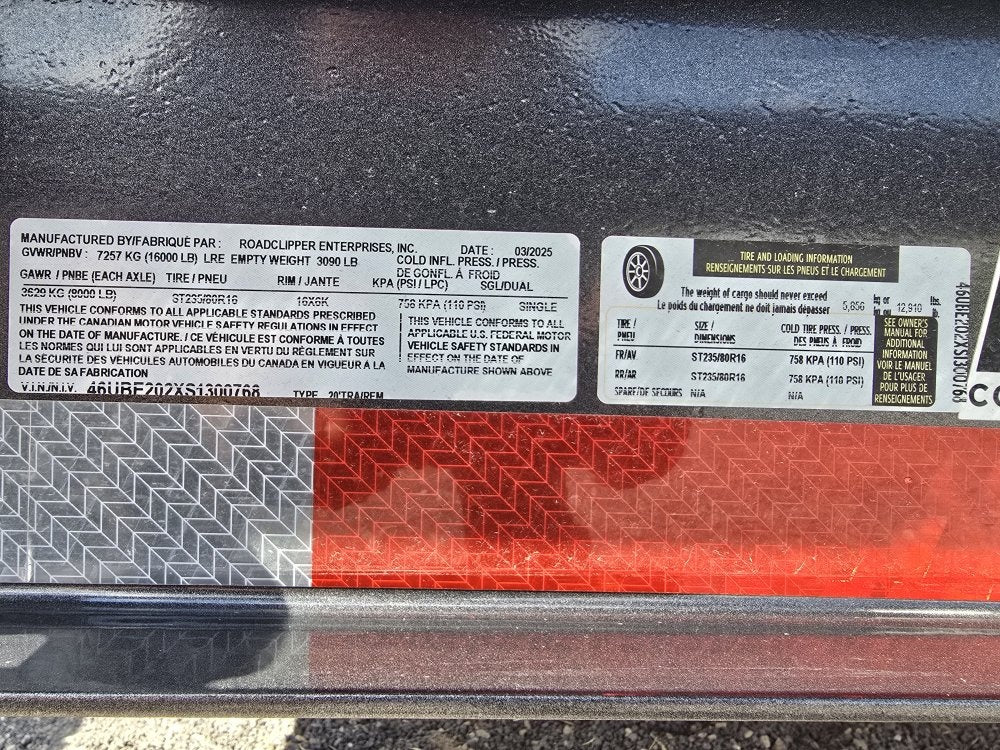 20' HEQ BP Equipment Trailer - 8K Axles - Equipment Trailers/Equipment Trailers - Stryker Dealership Group