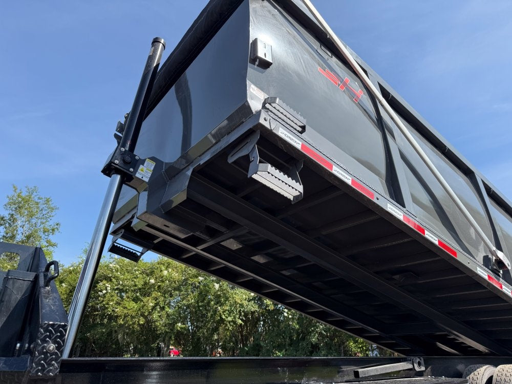 20' HZH GN Dump Trailer w/ 4' Walls (2) 10k Axles, 3-Way Door, Hydraulic Jacks - DT4 Heavy Duty/Dump Trailers - Stryker Dealership Group