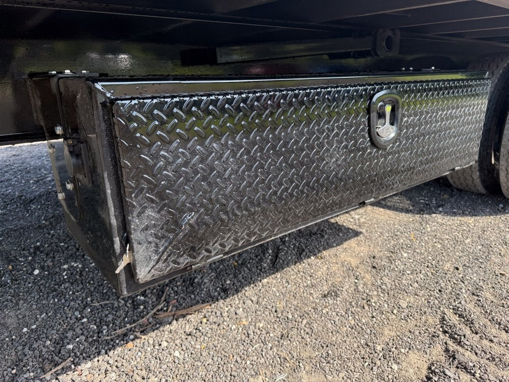 20' HZH GN Dump Trailer w/ 4' Walls (2) 10k Axles, 3-Way Door, Hydraulic Jacks - Gooseneck Dump/Dump Trailers - Stryker Dealership Group