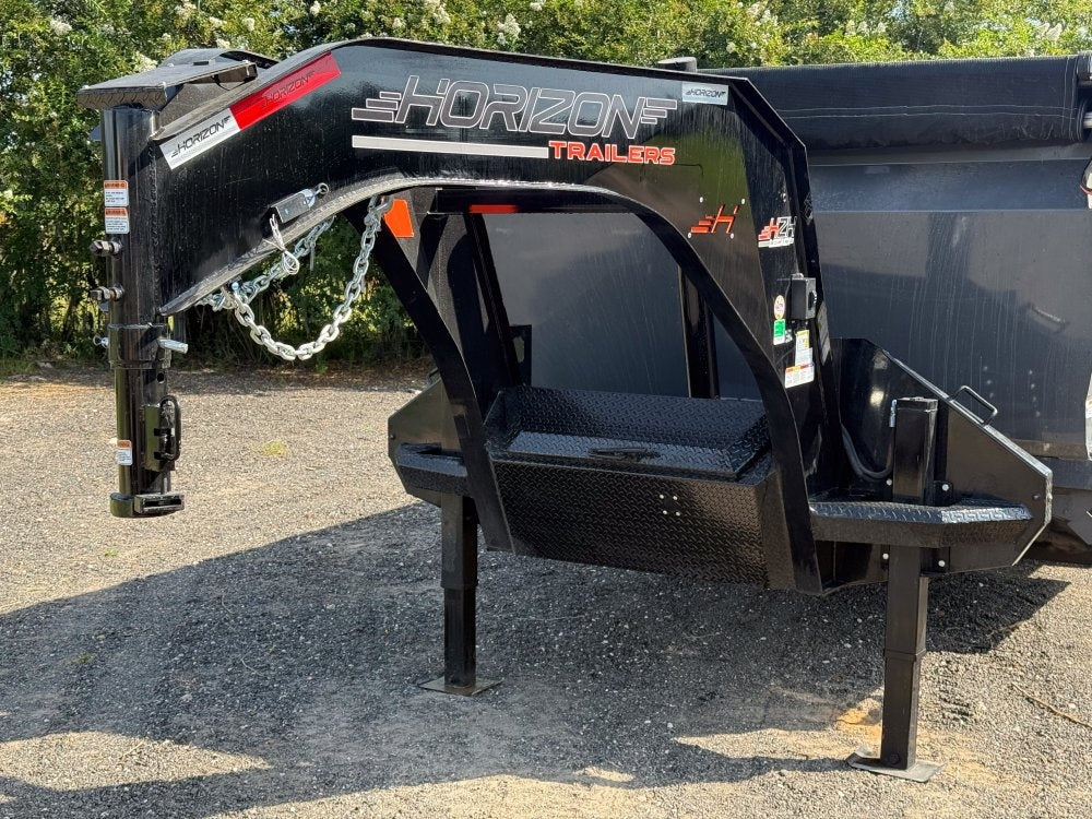 20' HZH GN Dump Trailer w/ 4' Walls (2) 10k Axles, 3-Way Door, Hydraulic Jacks - Dump Trailers/Dump Trailers - Stryker Dealership Group